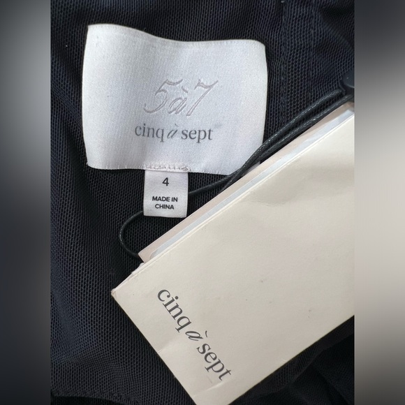 Cinq a Sept Sammy Embellished Crepe Strapless Gown Dress - Picture 9 of 11